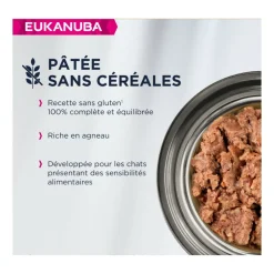 Eukanuba Alimentation Et Friandises | - - chat adulte - sans céréales - pâtée agneau 85 g