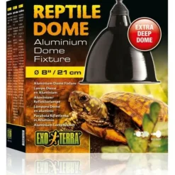 Exo Terra Terrariums, Vivariums Et Accessoires | - Exoterra dome fixture eclairage en aluminium pour reptile/amphibien taille large 21 cm