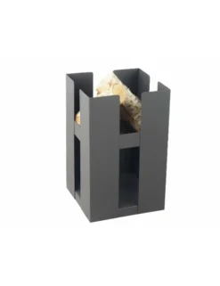 Farm Cook Chauffage D’Extérieur | - Cheminée de jardin carré be 50x50 cm acier avec rangement bois-acier rouillé---acier rouillé