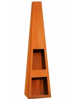 Farm Cook - Cheminée de jardin en acier texas 118x40x40 cm avec rangement-rouillé-rouillé--http://maisondelatendance.com/img/co/1001.jpg- Sale