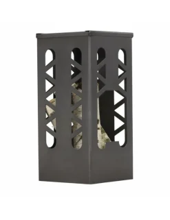 Farm Cook Chauffage D’Extérieur | - Cheminée d'extérieur en acier tanana h 60 cm-acier noir sablé-28 --56x28 cm--acier noir sablé