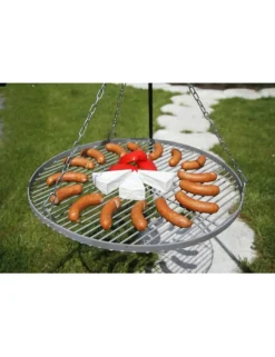 Farm Cook - Grille ronde à suspendre pour brasero en acier-ø 50cm-acier inoxydable---acier inoxydable Sale