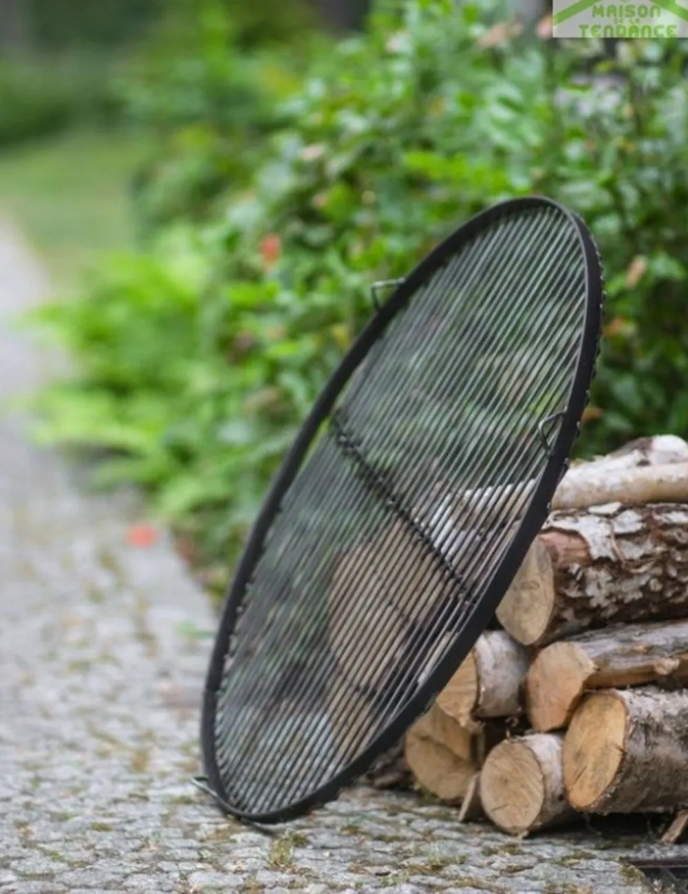 Farm Cook - Grille ronde à suspendre pour brasero en acier-ø 100cm-acier noir sablé---acier noir sablé Best