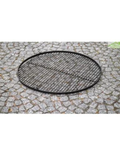 Farm Cook - Grille ronde à suspendre pour brasero en acier-ø 100cm-acier noir sablé---acier noir sablé Best