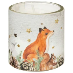 Feeric Lights & Christmas - Set de 3 bougies parfumées photophore en verre d 5 x h 6 cm - vert Online