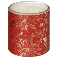 Feeric Lights & Christmas Bougies, Senteurs Et Bien-Être | - Set de 3 bougies parfumées photophore en verre d 5 x h 6 cm - rouge