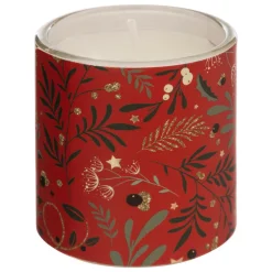 Feeric Lights & Christmas Bougies, Senteurs Et Bien-Être | - Set de 3 bougies parfumées photophore en verre d 5 x h 6 cm - rouge