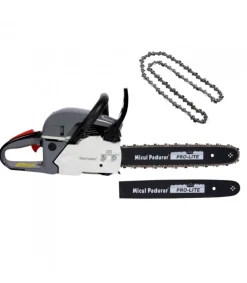 Fermier Taille-Haies, Tronçonneuses Et Élagueuses | - Tronçonneuse thermique 3,2cv 52cc, 2 guides et 2 chaines de 40cm - gf-0908-s001-g01