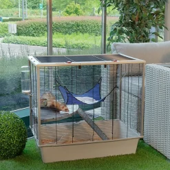 NA Ferplast cage confortable pour fûrets et rats furat, strucutre à plusieurs niveaux avec accessoires inclus, angles renforcés, Clearance