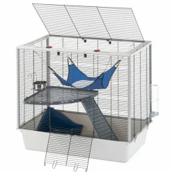 NA Ferplast cage confortable pour fûrets et rats furat, strucutre à plusieurs niveaux avec accessoires inclus, angles renforcés, Clearance