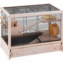 NA Ferplast cage en bois fsc pour hamsters hamsterville, souris et petits rongeurs, structure sur plusieurs niveaux, accessoires Sale