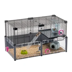 NA Cages Et Accessoires | Ferplast - cage hamster - cage souris - cage hamster grande - grillage métallique - avec accessoires - modulaire - multipla