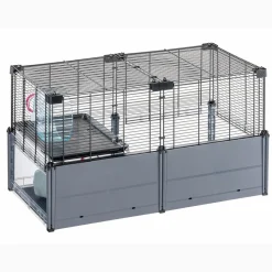 NA Cages Et Accessoires | Ferplast - cage hamster - cage souris - cage hamster grande - grillage métallique - avec accessoires - modulaire - multipla