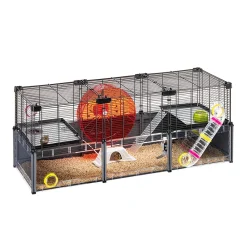 NA Cages Et Accessoires | Ferplast - cage hamster - cage souris - cage hamster grande - grillage métallique - avec accessoires - modulaire - multipla
