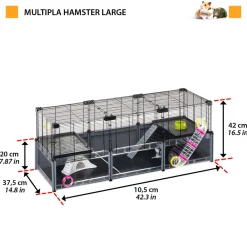 NA Cages Et Accessoires | Ferplast - cage hamster - cage souris - cage hamster grande - grillage métallique - avec accessoires - modulaire - multipla