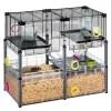 NA Cages Et Accessoires | Ferplast - cage hamster - cage souris - cage hamster grande - grillage métallique - avec accessoires - modulaire - multipla