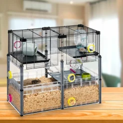 NA Cages Et Accessoires | Ferplast - cage hamster - cage souris - cage hamster grande - grillage métallique - avec accessoires - modulaire - multipla