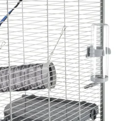 NA Ferplast cage pour fûrets furet tower, structure verticale sur plusieurs étages, roues et accessoires inclus, métal vernis gris et Best