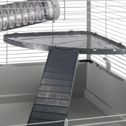NA Ferplast cage pour fûrets furet tower, structure verticale sur plusieurs étages, roues et accessoires inclus, métal vernis gris et Best
