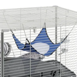 NA Ferplast cage pour fûrets furet tower, structure verticale sur plusieurs étages, roues et accessoires inclus, métal vernis gris et Best