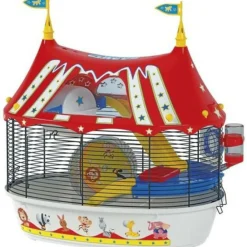 Ferplast Cages Et Accessoires | - Cage pour hamster circus fun 49,5*34*42,5 cm - rouge -