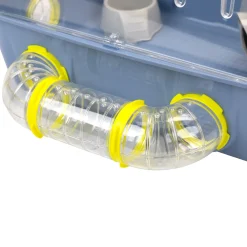 NA Cages Et Accessoires | Ferplast cage pour hamsters combi 2, habitat pour petits rongeurs, plastique robuste, toit avec grille qui s'ouvre, tunnel et