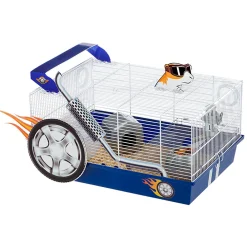 NA Cages Et Accessoires | Ferplast cage pour hamsters dragster, maisonnette pour petits rongeurs, environnement dragster, plastique robuste et métal,