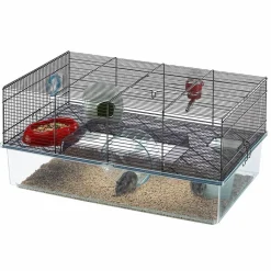 NA Ferplast cage pour hamsters favola, maisonnette pour petits rongeurs, plastique robuste et métal, 2 étages, accessoires inclus Clearance
