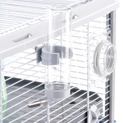 NA Cages Et Accessoires | Ferplast cage pour rongeurs criceti 80 pour hamsters, en métal, accessoires inclus : mangeoire, abreuvoir, maison, roue, étagère,