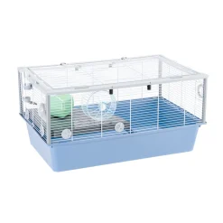 NA Cages Et Accessoires | Ferplast cage pour rongeurs criceti 80 pour hamsters, en métal, accessoires inclus : mangeoire, abreuvoir, maison, roue, étagère,