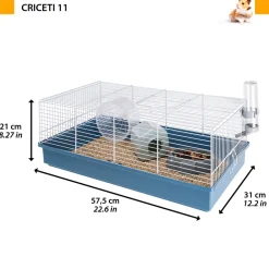 NA Cages Et Accessoires | Ferplast cage pour rongeurs criceti 11 pour hamsters, en métal, accessoires inclus : mangeoire, abreuvoir, maison, roue.