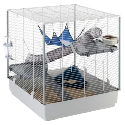 NA Cages Et Accessoires | Ferplast cage pour rongeurs furet xl pour furets, chinchillas, en métal, accessoires inclus : mangeoire, abreuvoir, coin wc,