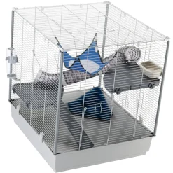 NA Cages Et Accessoires | Ferplast cage pour rongeurs furet xl pour furets, chinchillas, en métal, accessoires inclus : mangeoire, abreuvoir, coin wc,