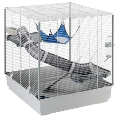 NA Cages Et Accessoires | Ferplast cage pour rongeurs furet xl pour furets, chinchillas, en métal, accessoires inclus : mangeoire, abreuvoir, coin wc,