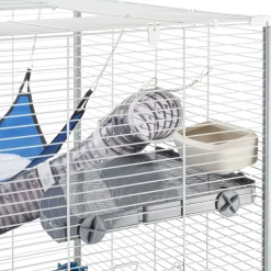 NA Cages Et Accessoires | Ferplast cage pour rongeurs furet xl pour furets, chinchillas, en métal, accessoires inclus : mangeoire, abreuvoir, coin wc,