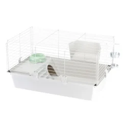 Ferplast - Cage spacieuse pour cochons d'inde cavie 80, système de fermeture sécurité, accessoires inclus, en métal vernis gris et plastique Discount
