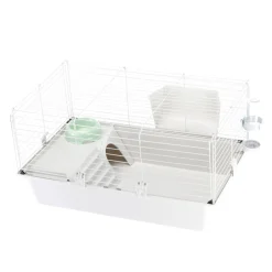 Ferplast - Cage spacieuse pour cochons d'inde cavie 80, système de fermeture sécurité, accessoires inclus, en métal vernis gris et plastique Discount