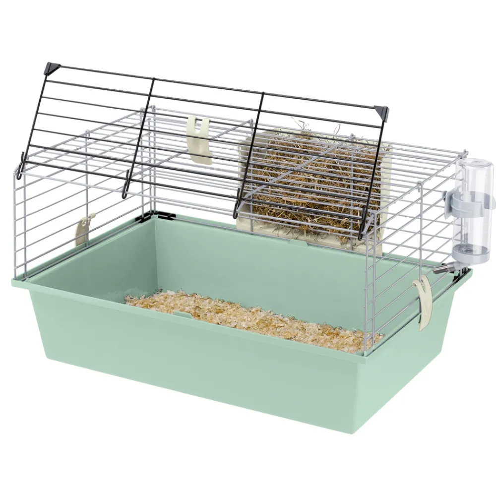 NA Cages Et Accessoires | Ferplast cavie 60 cage pour rongeurs pour cochons d'inde, cochons d'inde, en métal, accessoires inclus : mangeoire, abreuvoir.