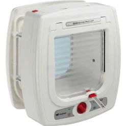 Ferplast Paniers, Transports Et Chatières | - Chatière Swing Microchip, blanche L. 22.5 x l. 16,2 x H. 25.2 cm
