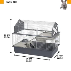 Ferplast Poulaillers, Clapiers Et Accessoires | - Clapier barn 100 96x57x73 cm gris