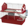 Ferplast - Clapier barn 80 78x48x65 cm rouge Discount