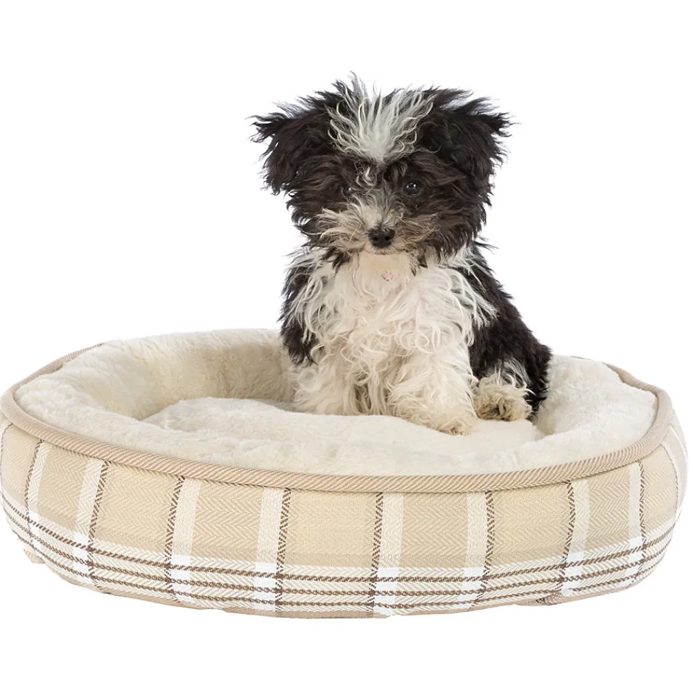 NA Paniers, Transports Et Chatières | Ferplast couchage rond pour chiens et chats lagoon 60, coussin pour animaux, fourrure douce et écologique, lavable, ø 63 x 11 cm,