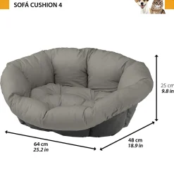 NA Ferplast coussin pour panier chien et chat sofa' 4, en coton, matelas coussin rembourré pour lit pour chien et chat d'intérieur, Clearance