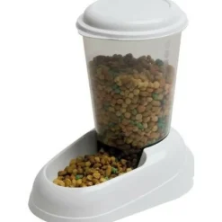 Ferplast Gamelles Et Autres Accessoires | - Distributeur croquettes zenith 3l en plastique - 29,2x20,2x28,8 - blanc - chien et chat