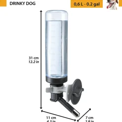 Ferplast - abreuvoir eau universel pour transports chiens drinky dog, distributeur d'eau pour chiens, plastique robuste atoxique et New