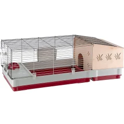 Ferplast Cages Et Accessoires | - - cage cochon d'inde - cage lapin - maison lapin - clapier lapin - accessoires inclus - ouvrant et modulable 142 x 60 x h