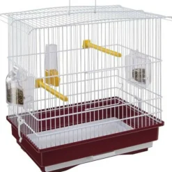 Ferplast Cages, Volières Et Accessoires | - Giusy cage pour oiseaux rouge et blanc