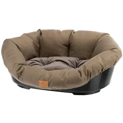 NA Paniers, Transports Et Chatières | Ferplast panier chien et chat avec coussin sofa' 6 tweed lavable, lit pour chien et chat en plastique rembourré, corbeille en