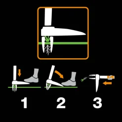 Fiskars Outils De Jardinage Et Accessoires | - Désherbeur 4 dents acier manche aluminium Xact™ L100cm
