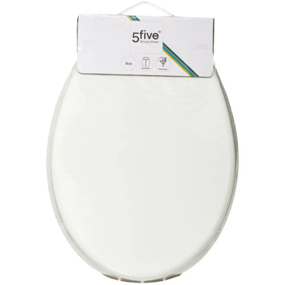5 Five Simply Smart Entretien De La Maison | - 5five - abattant wc "colorama" blanc en bois laqué
